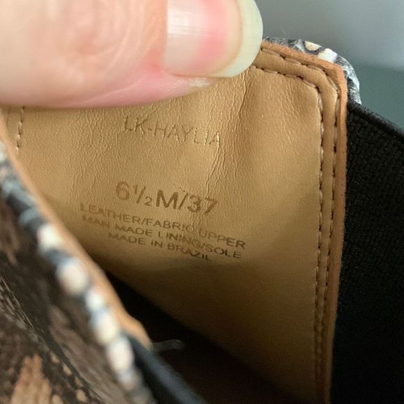 Lucky brand leather snake print ankle boots LK-haylia 6.5 - Picture 6 of 7